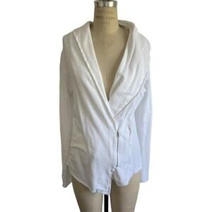 Skin Loungewear Asymmetrical‎ Zip Sweatshirt Size Large (3) Cotton Peru